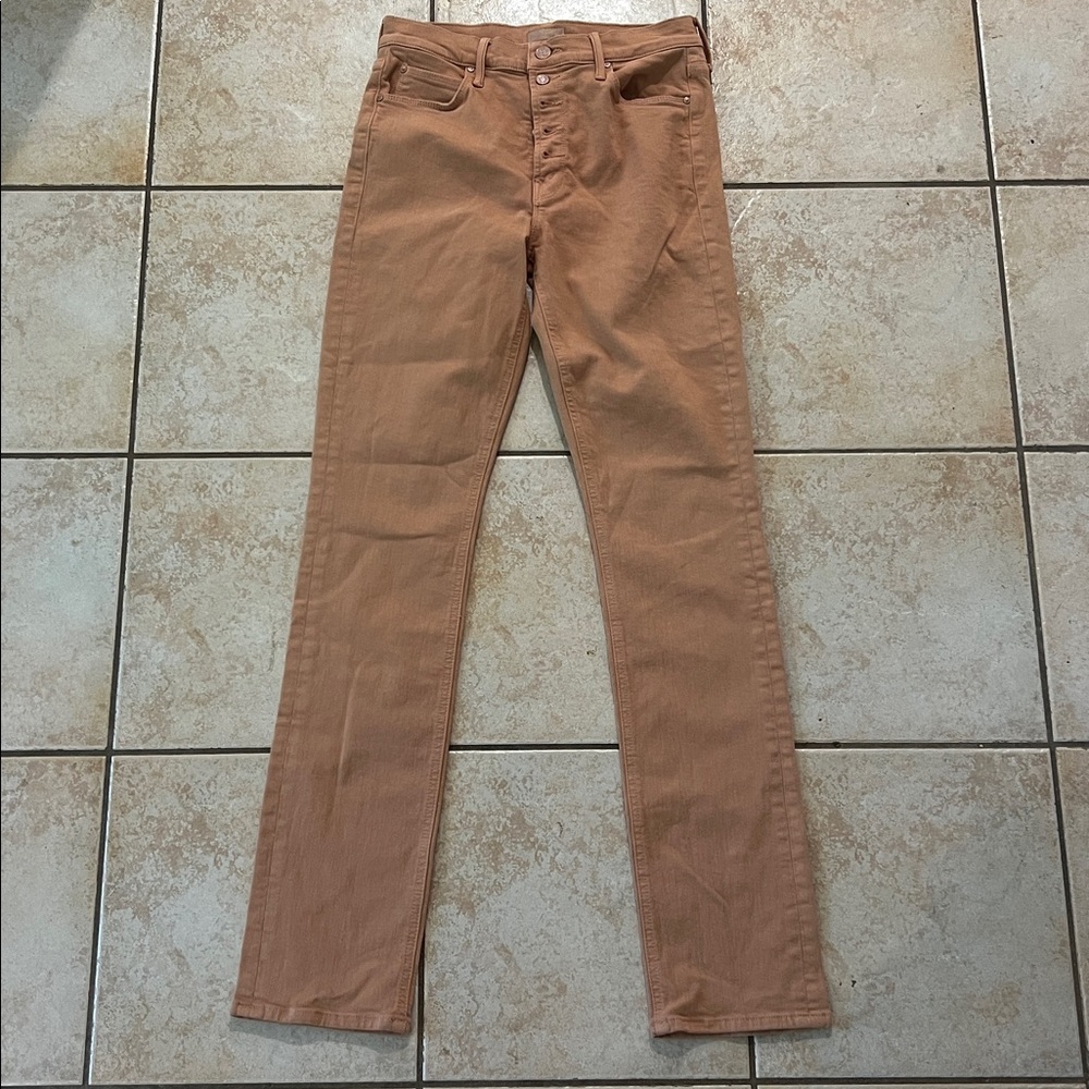 MOTHER High Rise Jeans in Tan